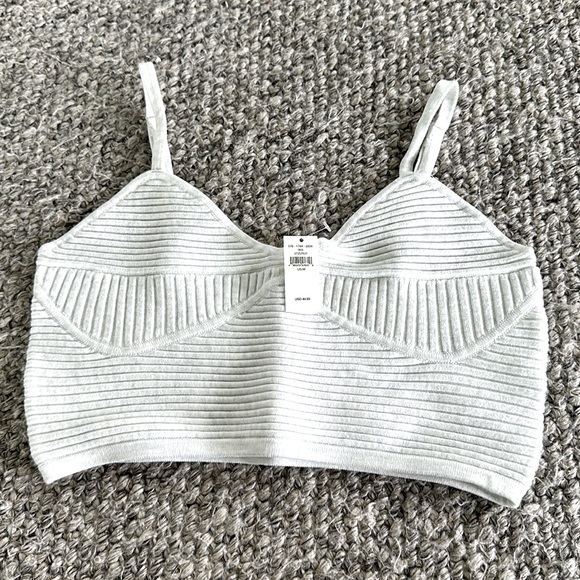 aerie Tops - Aerie marled grey sweatshirt crop